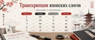 Русская и латинская транскрипция японских слогов в сравнительной таблице