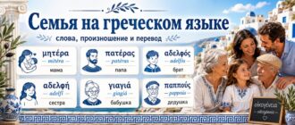 Семья на греческом языке: названия родственников с произношением и переводом