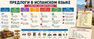 Предлоги в испанском языке: a, de, en, con, sin, por и para