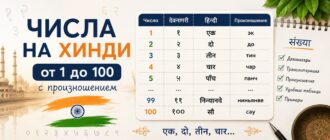 Числа на хинди от 1 до 100 с произношением