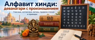 Алфавит хинди и деванагари с произношением