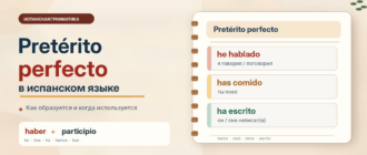 Pretérito perfecto в испанском языке: формы he hablado, has comido и ha escrito